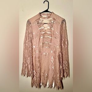 Free People Lace Mini Dress, Size Women’s Small